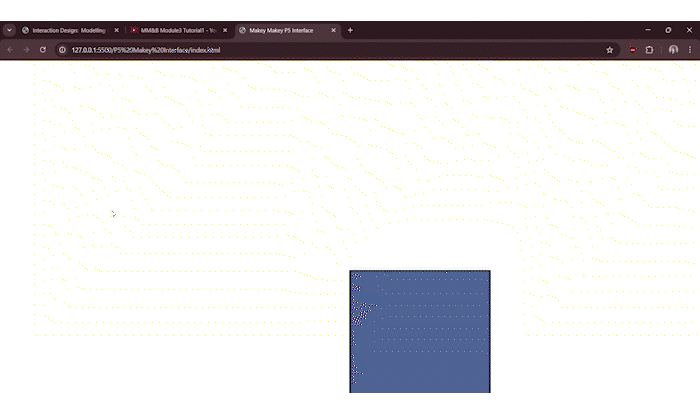 Module 3 tutorial 1 exploration and experimentation with p5.js sketch.js code.