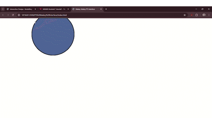 Module 3 tutorial 1 exploration and experimentation with p5.js sketch.js code.