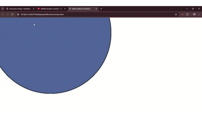 Module 3 tutorial 1 exploration and experimentation with p5.js sketch.js code.