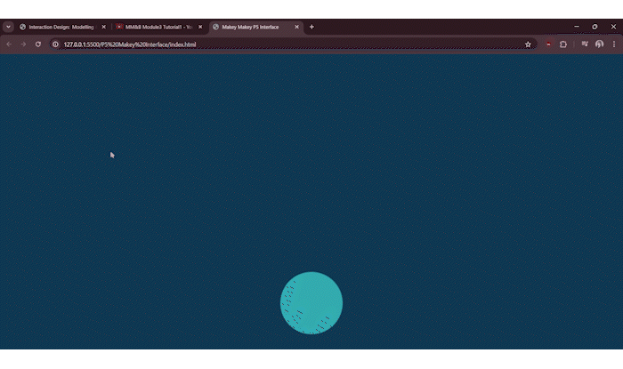 Module 3 tutorial 1 exploration and experimentation with p5.js sketch1.js code.