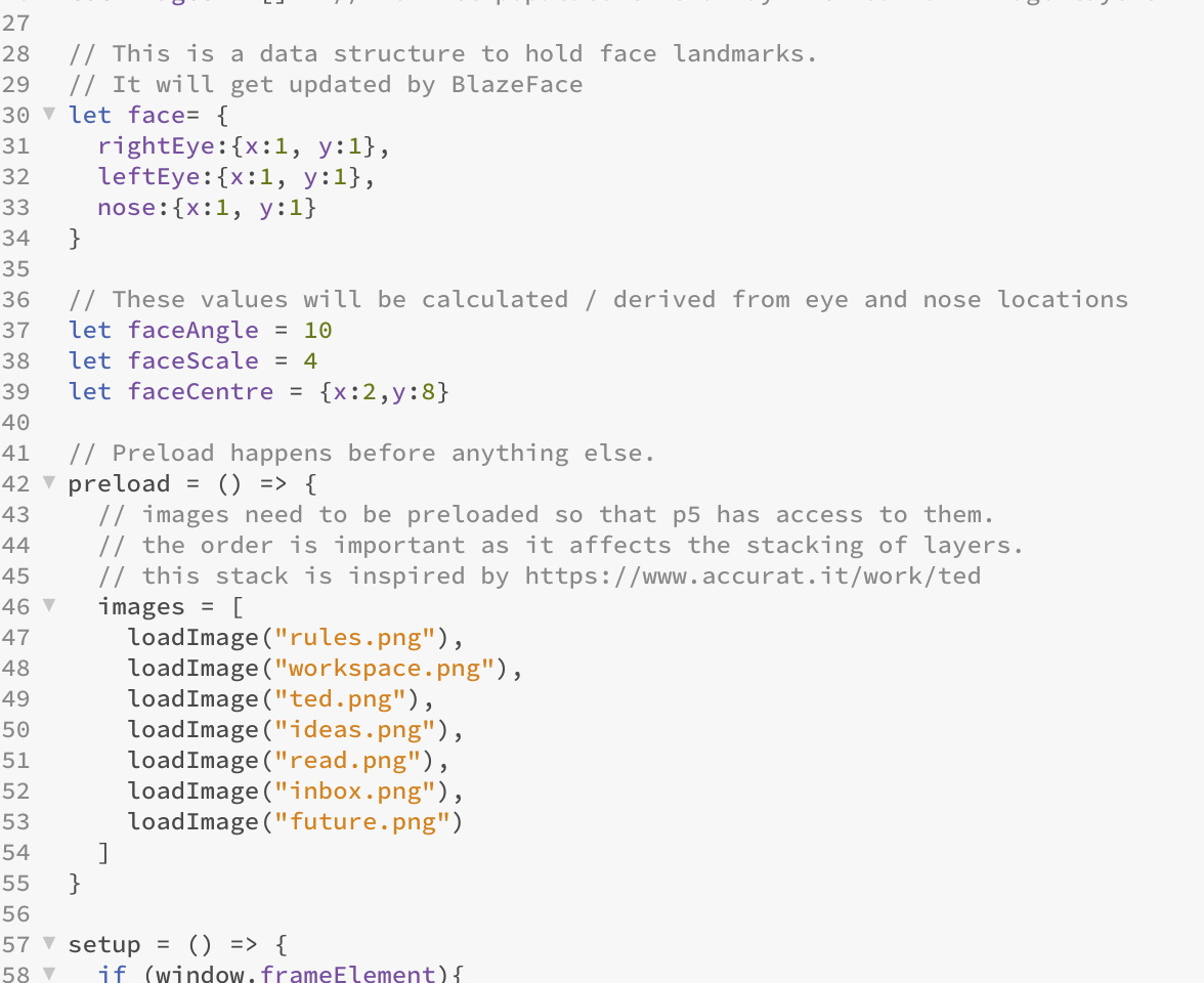 Exploration and experimentation with blazeface p5.js.