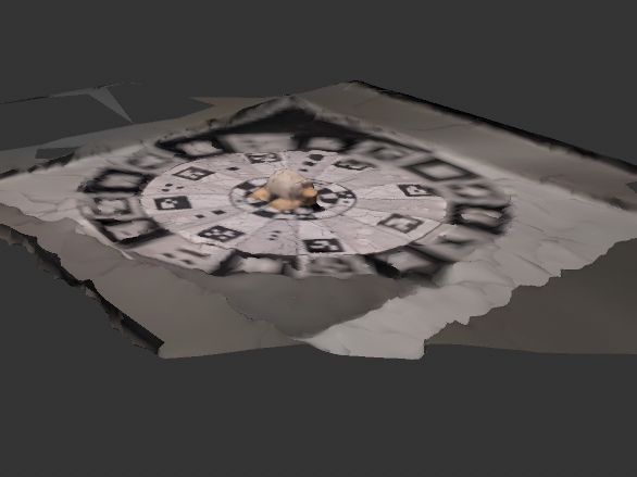 My turtle object was one of my best scanned objects. It was well rendered in scaniverse but it looks a bit blurry in C4D even with the render viewport. Also had to be cropped.